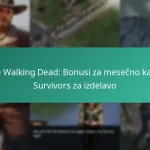 The Walking Dead: Bonusi za mesečno karto Survivors za izdelavo