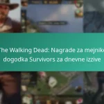 The Walking Dead: Nagrade za mejnike dogodka Survivors za dnevne izzive