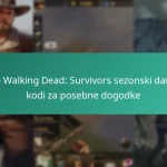 The Walking Dead: Survivors sezonski darilni kodi za posebne dogodke
